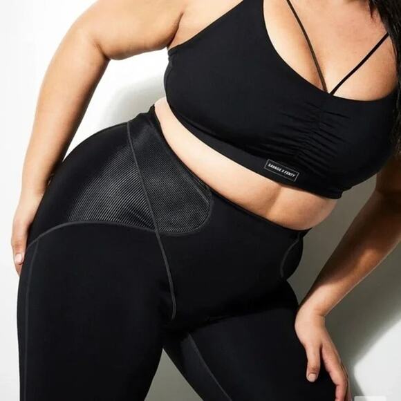 Savage Fenty High Waisted Curve Alert Leggings Black Plus Size 1X - Picture 1 of 12